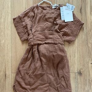 Casual Brown Kids Dress